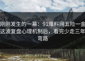 刚刚发生的一幕：91爆料网五险一金这波复盘心理机制后，看完少走三年弯路